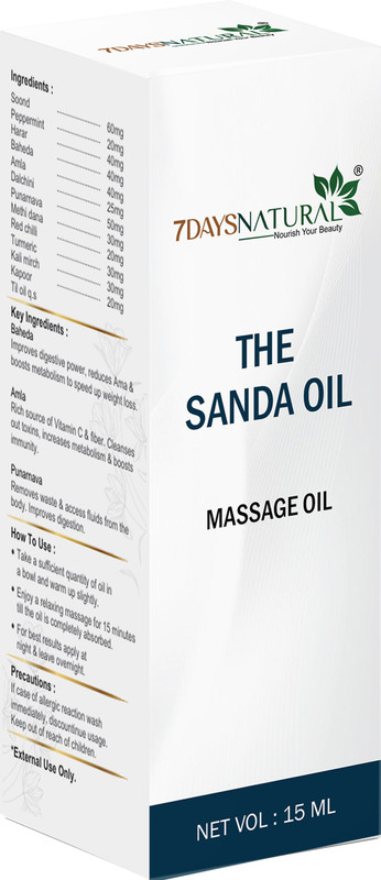 7days natural Ayurvedic sanda body massage oil(15 ml)