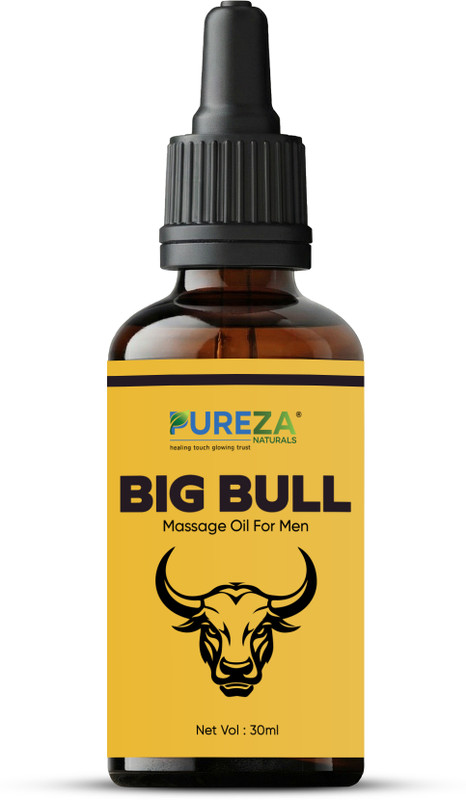 PUREZA NATURALS Big Bull massgae oil For Men Power – Energy & Strength Booster, Muscle Recovery(30 ml)