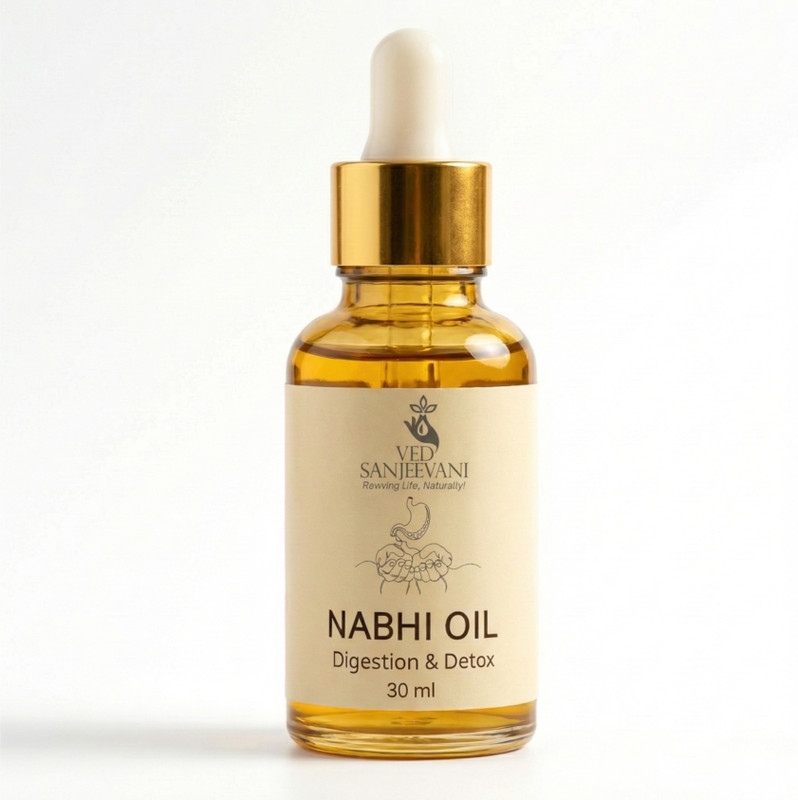 Ved Sanjeevani Digestion & Detox Nabhi Oil For Bloating Relief & Improve Gut Health(30 ml)
