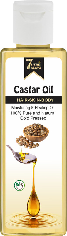 7Herbmaya Premium Cold Pressed Castor Oil For Hair Care | Castor Oil for Hair Growth(100 ml)