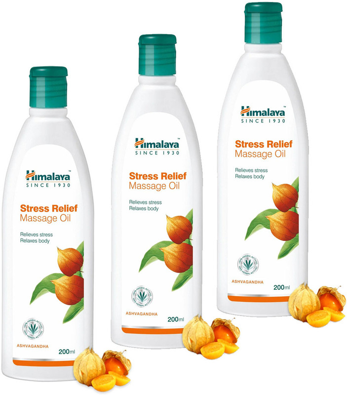 HIMALAYA Stress Relief Massage Oil For Relieves Stress & Relaxes body Pack of 3(600 ml)