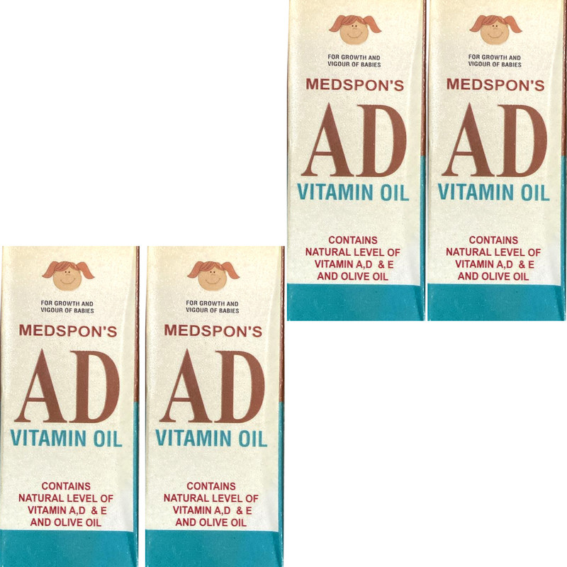 DOOMSDAY MEDSPONS AD VITAMIN BABY OIL FOR BABY MASSAGE PACK OF - 4(400 ml)