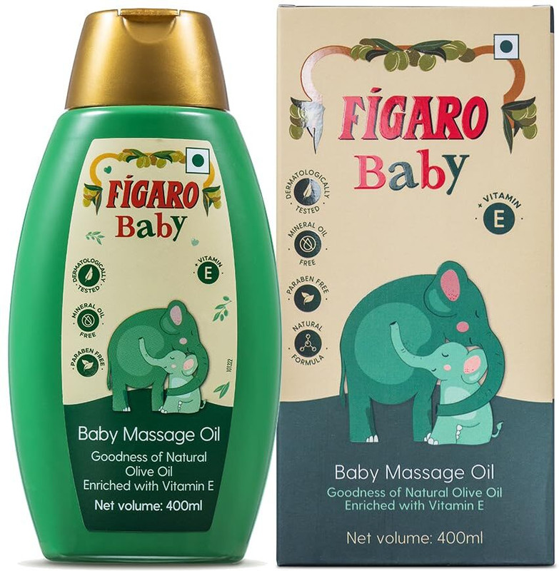 FIGARO Massage Oil with Goodness of Natural Olive oil enriched with vitamin E(400 ml)