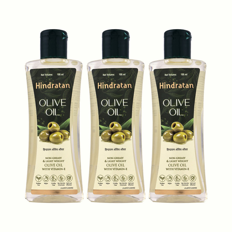 Leeford Olive Oil for Hair & Skin | Vitamin E Rich Nourishing Olive Oil for Body Massage(300 ml)