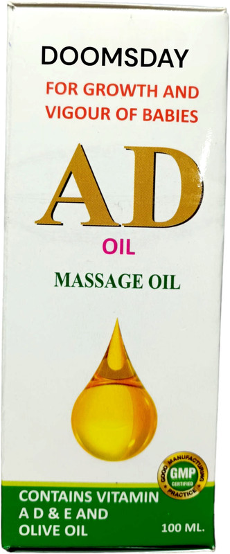 DOOMSDAY for growth ad oil massage oil contains vitamin ad e and olive oil(200 ml)