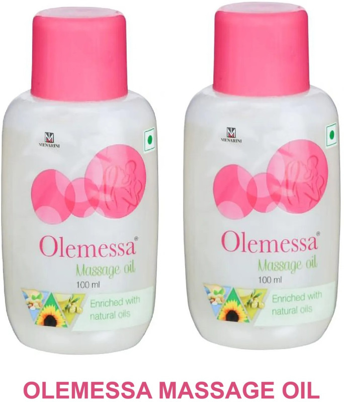 Olemessa Massage OIL 2x100 With Olive Oil, Sunflower Oil & Vitamin E(200 ml)