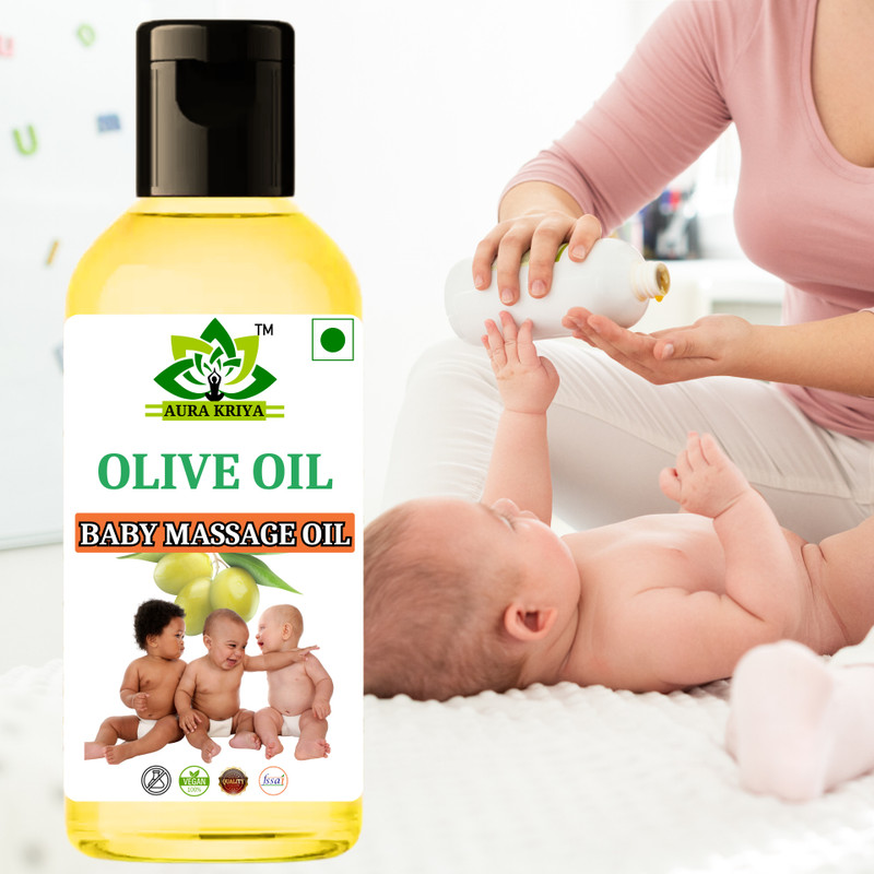 Aura Kriya Jaitun Tail (Olive oil)-Moisturizes Skin, Improve Baby Bones, Keeps Healthy Baby(100 ml)