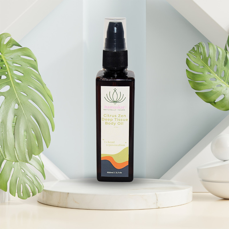 Namaskar Deep Tissue Body Oil | Citrus Zen Muscle Relief & Relaxation|(100 ml)