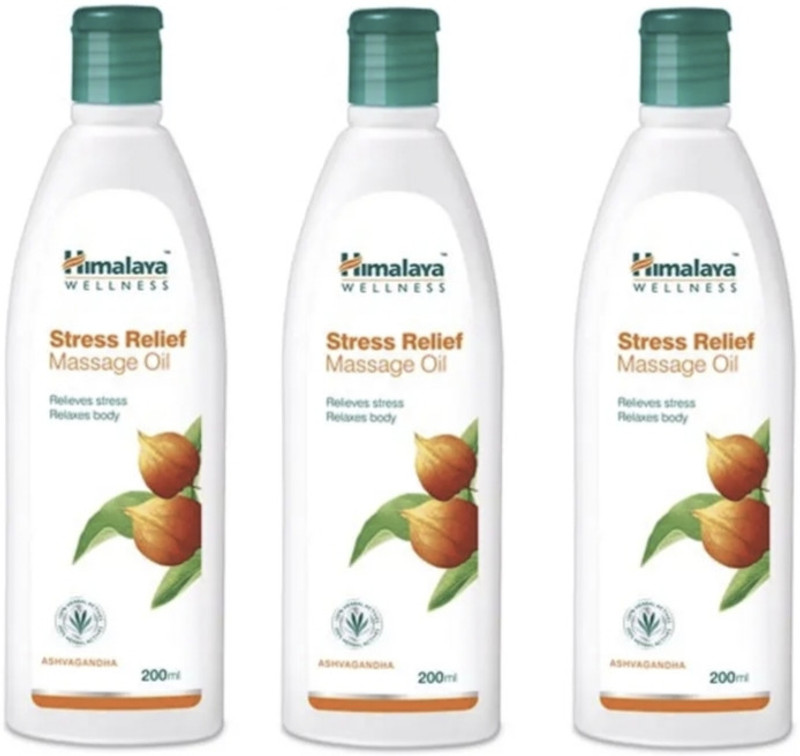 HIMALAYA Stress Relief Massage Oil (pack of 3)(600 ml)
