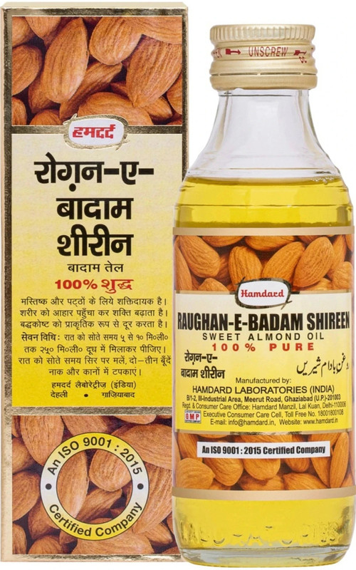 Hamdard Roghan-E-Badam Shirin Sweet | Cold Pressed 100% Almond Oil(100 ml)