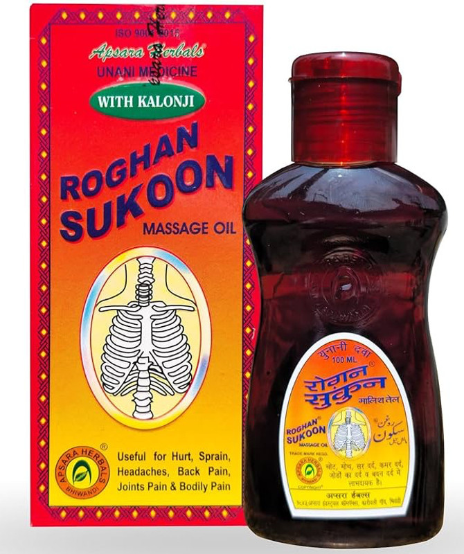 Sukoon Pack of 1x50ml APSARAA HERBAL ROGHAN SUKOOON MASSAGE OIL PACK OF 1x50ml(50 ml)