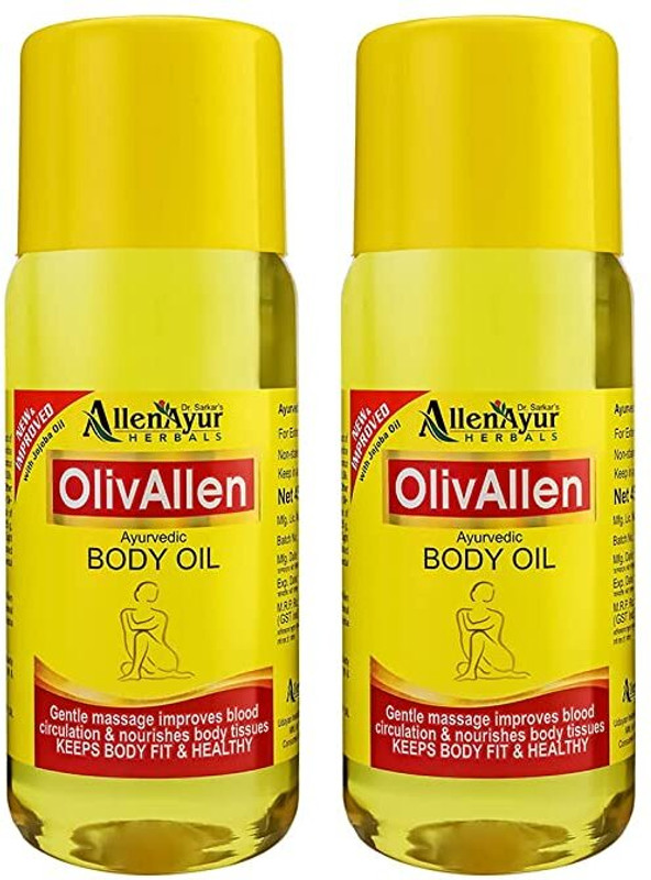 Allen Ayur Olivallen Ayurvedic Body Oil (200ml X 2)(400 ml)