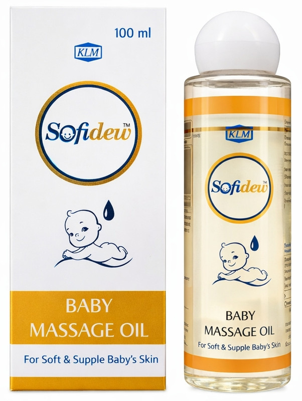 Sofidew Baby Massage Oil | For Soft & Supple Baby's Skin | Gentle Daily Nourishing Oil(100 ml)