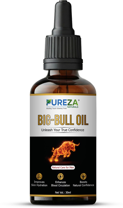 PUREZA NATURALS BIG-BULL OIL For Men Power – Energy & Strength Booster, Promotes Muscle Recovery(30 ml)