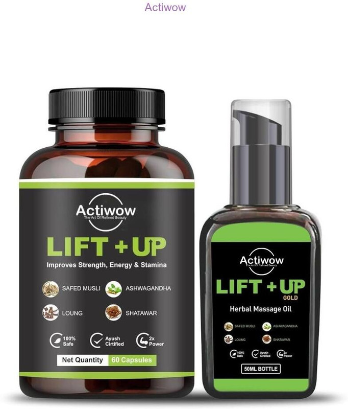 ACTIWOW Lift Up Capsules & Oil for Enhanced Male Performance(110 g)