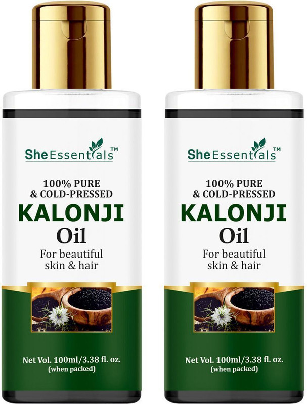 She Essentials Kalonji Oil ( Black Seed Oil ) (Pack of 2, 100 ML Each)(200 ml)