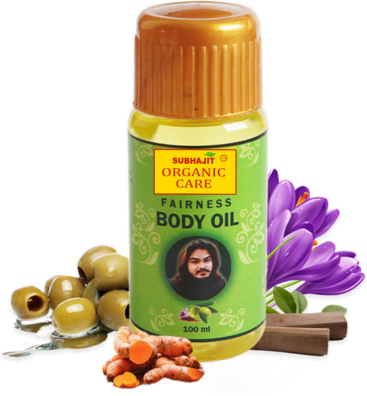 SUBHAJIT ORGANIC CARE Fairness Body Oil With Olive Oil, Sandalwood Oil & Almond Oil For All Skin Types(100 ml)