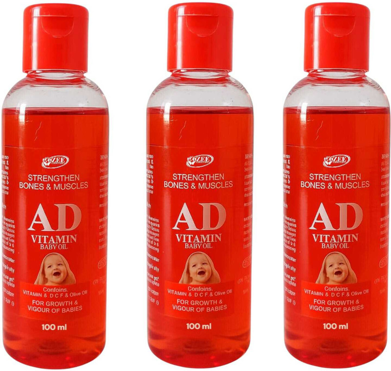 ZEE DRUGS AD baby Massage Olive Oil (Pack of 3 x 100 ml)(300 ml)