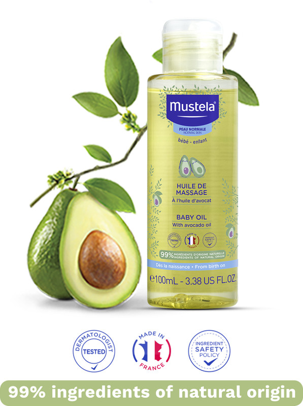 Mustela Baby Massage Oil with Natural Ingredients - 100ml(100 ml)