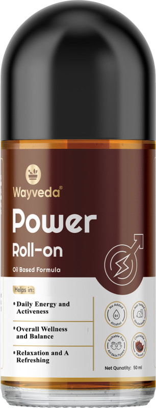 WAYVEDA Power Roll-On For Men | Chocolate Flavour(50 ml)
