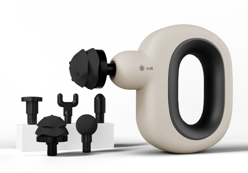 Cult Halo gun 3000mah battery, pain relief, deep tissue full body gun Massager(Cream)