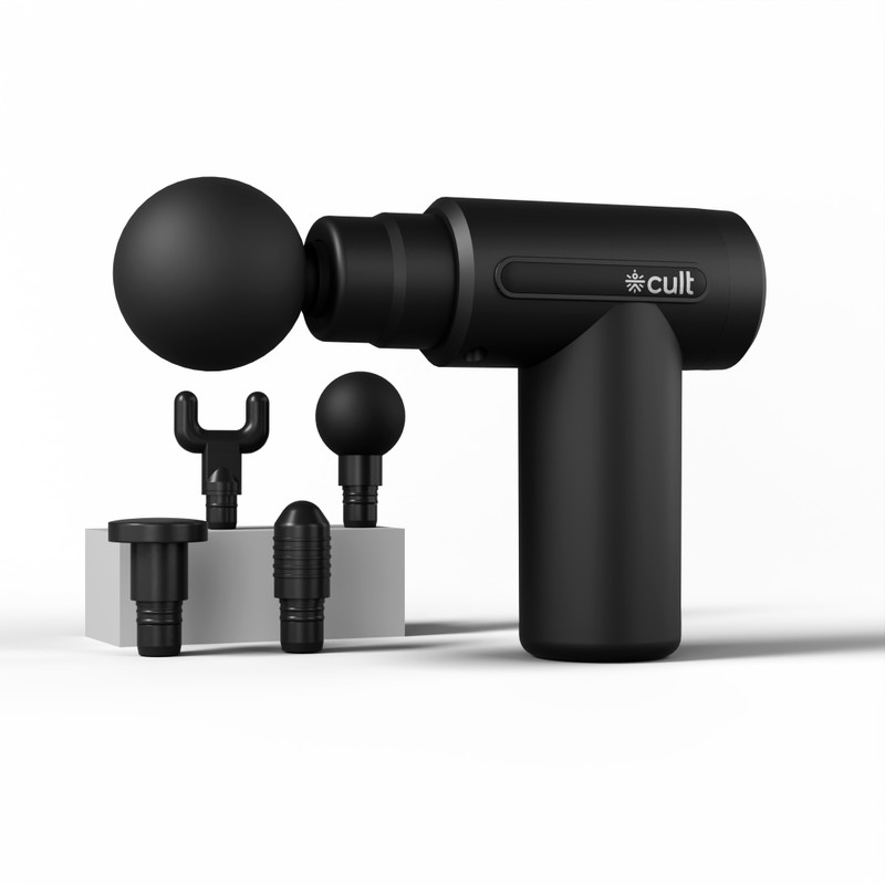 Cult Volt Silicone head, 3000mAh Battery, Pain Relief, Deep Tissue Full body gun Massager(Black)