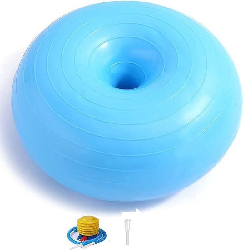 acuwellness Donut Fitness Ball, Yoga & Pilates Ball, Thickening Anti-Blast, Swiss Balance Disc Fitness Balance Board(Blue)