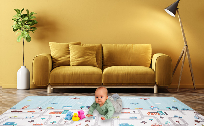KedarKantha PP (Polypropylene) Baby Play Mat(Multicolor, Free)