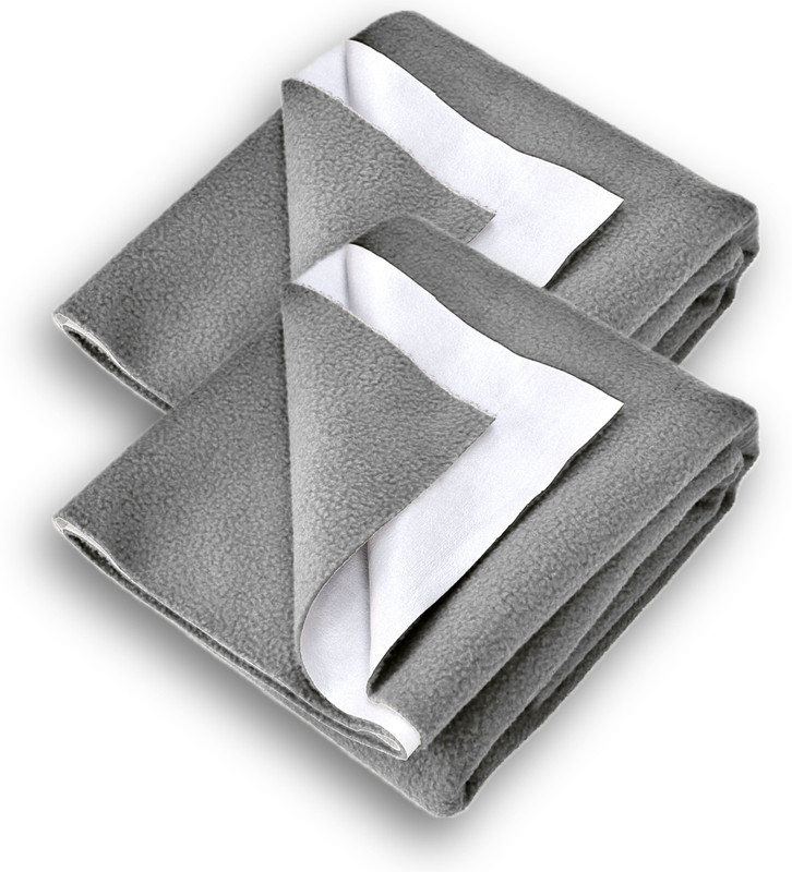 Vastrora Polycotton Baby Bed Protecting Mat(Gray, Pack of 2, Medium)