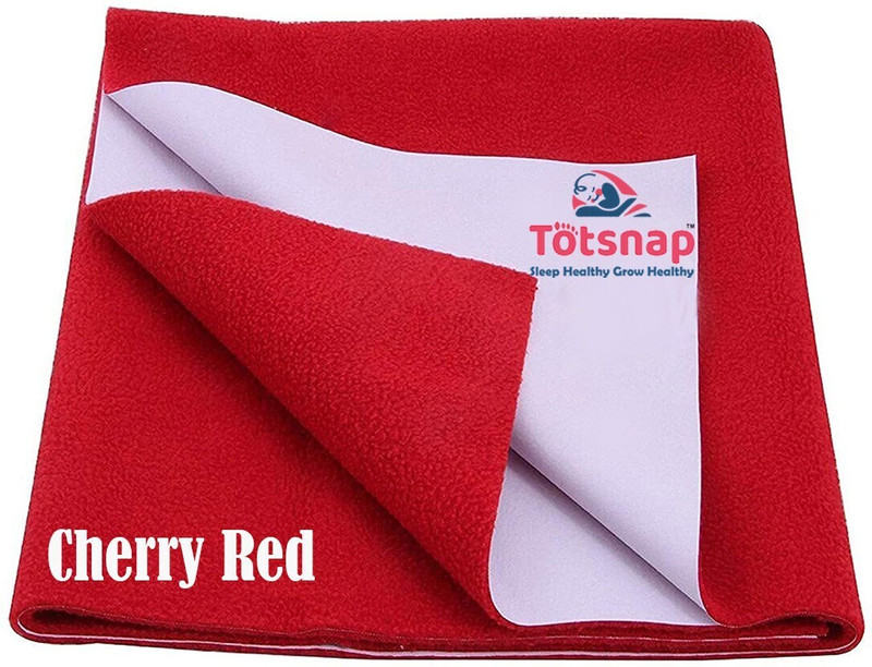Totsnap Cotton Baby Bed Protecting Mat(Cherry Red, Large)