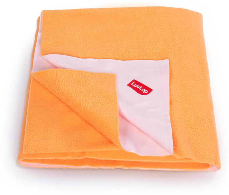 LuvLap Cotton Baby Sleeping Mat(Orange, Large)