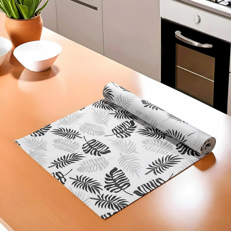 Star Weaves Polyester Drawer Mat(White & Pink, Free)