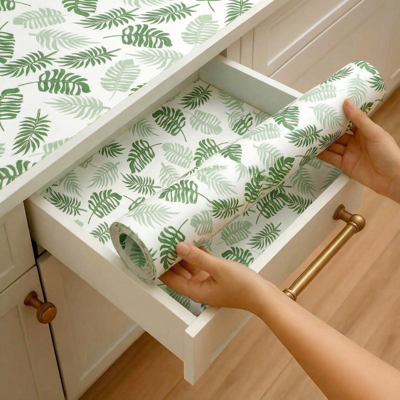 Star Weaves PVC (Polyvinyl Chloride) Drawer Mat(Black & Grey, Free)