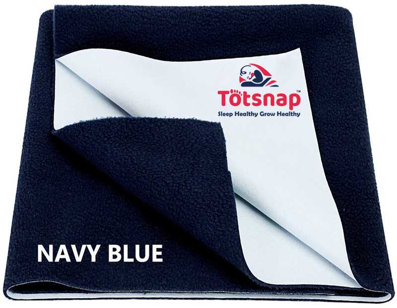 Totsnap Cotton Baby Bed Protecting Mat(Navy Blue, Medium)