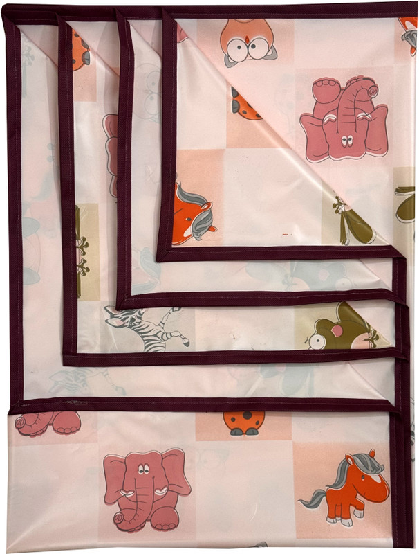 POOKIE Plastic Baby Bed Protecting Mat(GIRAFFE PINK, Large)