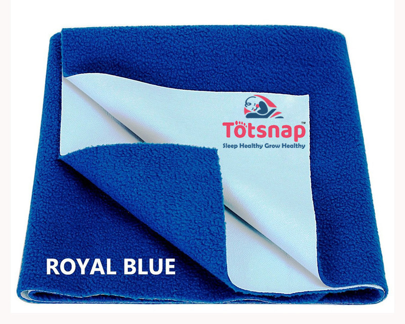 Totsnap Cotton Baby Bed Protecting Mat(Royal Blue, Medium)