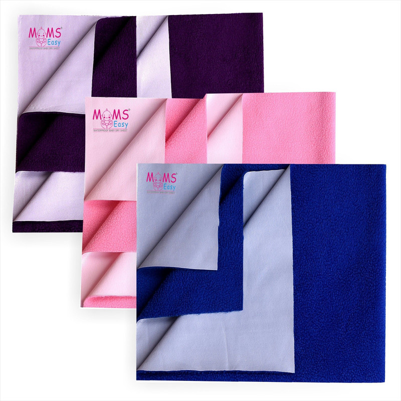 Moms Easy Cotton Baby Sleeping Mat(Royal Blue,Pink,Plum, Pack of 3, Medium)