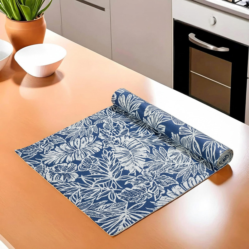 Delideal PVC (Polyvinyl Chloride) Drawer Mat(Blue, Black, Extra Large)