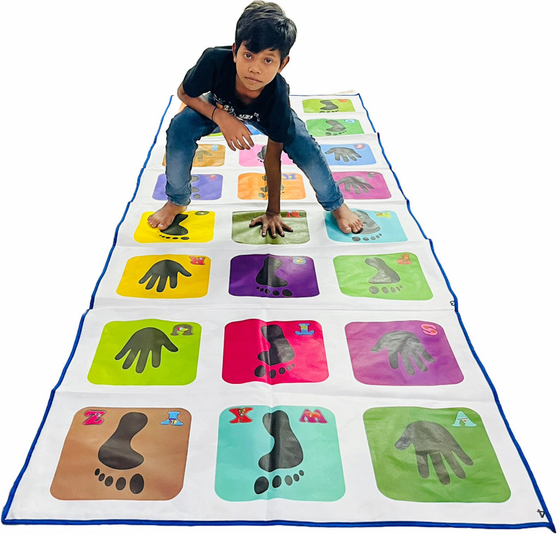FUNDIO Hopscotch Jumbo Play mat Game (40" x 108") Outdoor Fun Game Party(Multicolor)