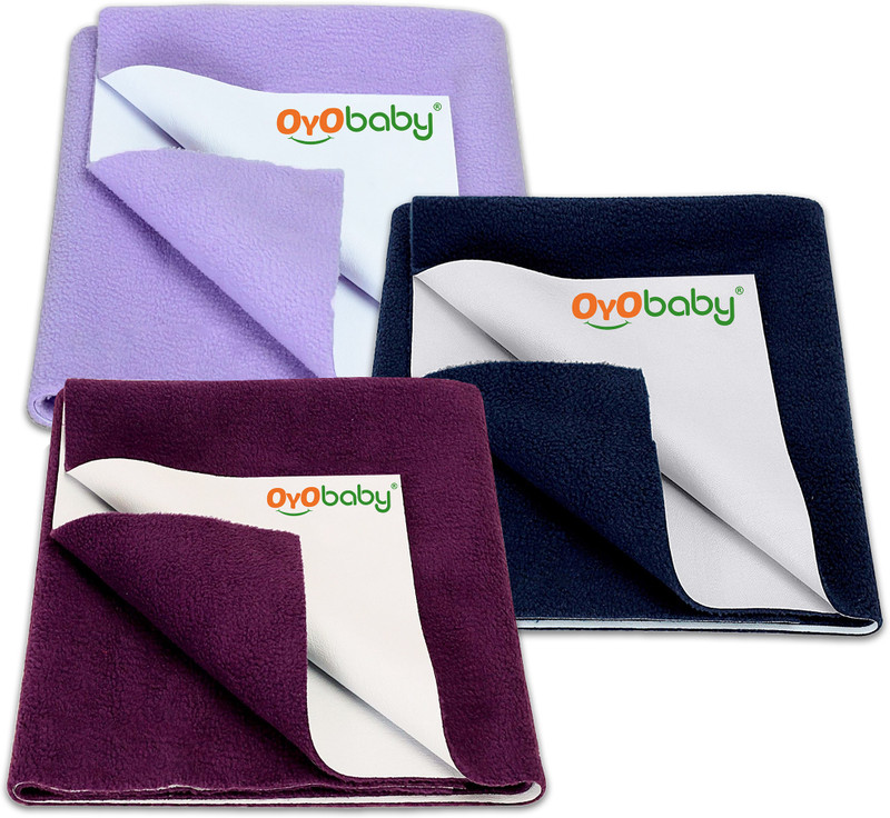 Oyo Baby Waterproof Baby Dry Sheet, Small Size, Pack Of 3 (Dark Blue, Plum, Voilet)(Dark Blue, Plum, Voilet)