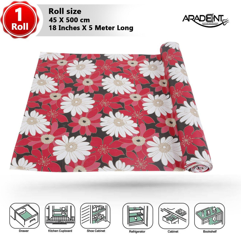 Aradent PVC (Polyvinyl Chloride) Drawer Mat(Multicolor 1 Roll of 18 Inches Wide and 5 Meter Long, Free)