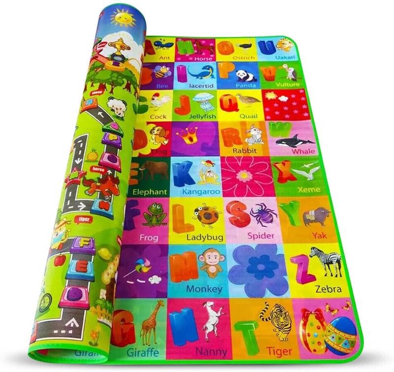 BUMTUM Microfiber Baby Play Mat(Multicolor, Large)