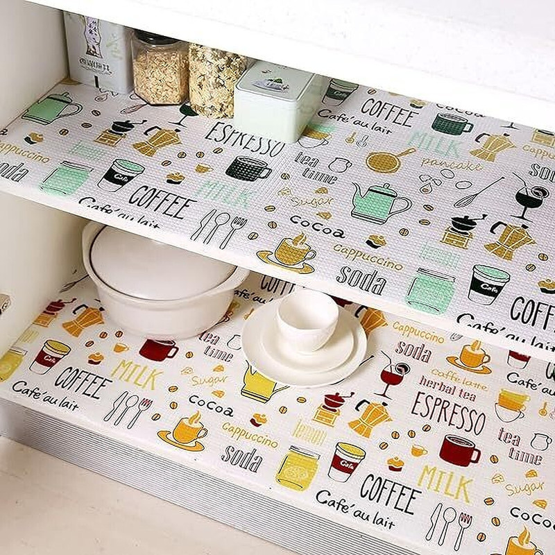 Wolpin PP (Polypropylene) Drawer Mat(White, Free)