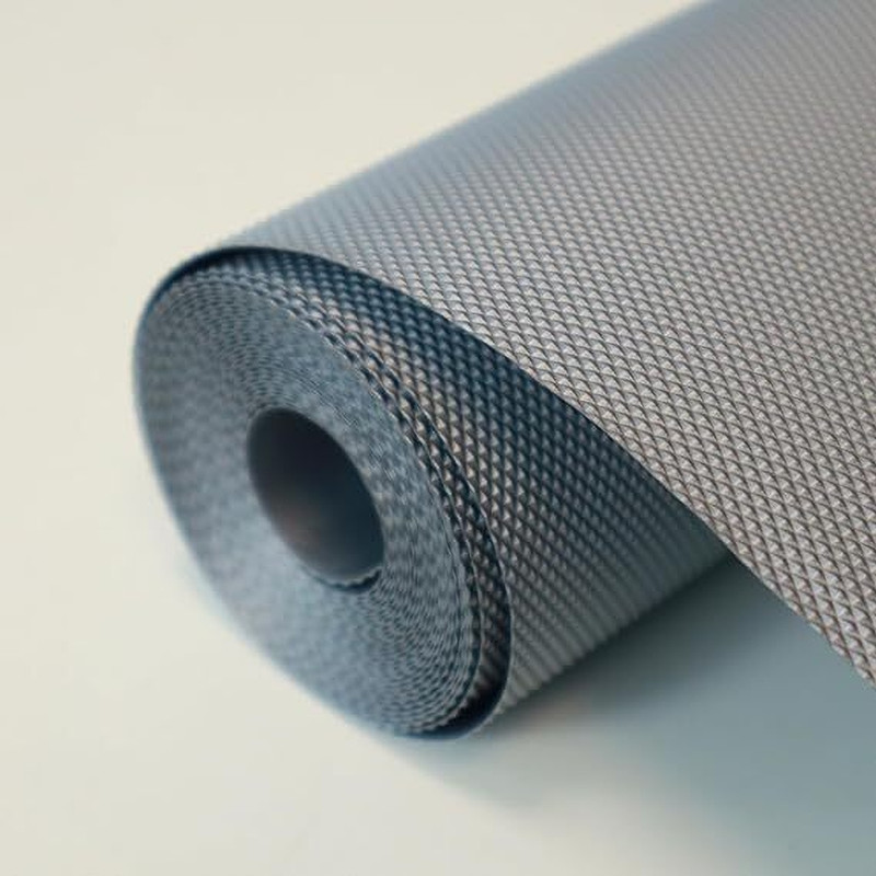 Godsa Mart PVC (Polyvinyl Chloride) Drawer Mat(Metallic Grey, Large)