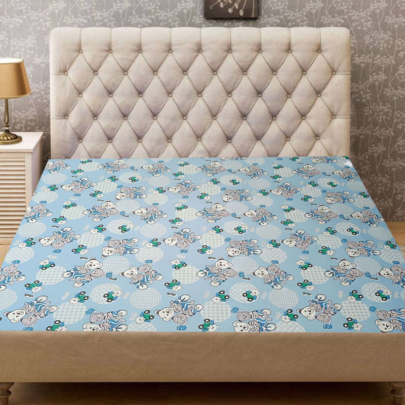 Ryka Rubber, Plastic Baby Bed Protecting Mat(Blue, Extra Large)