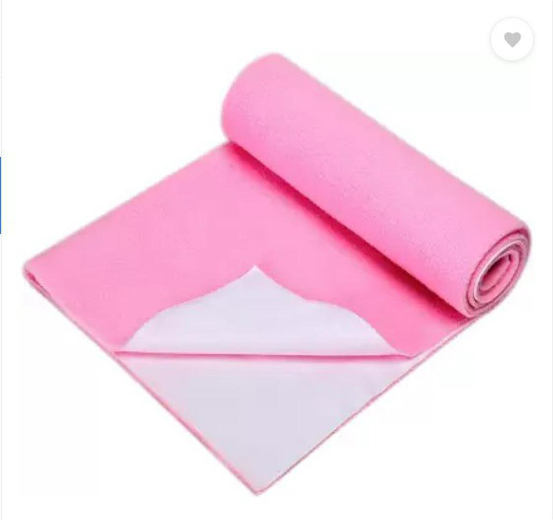 STAR DIVE Microfiber Baby Bed Protecting Mat(Pink, Pack of 2, Small)