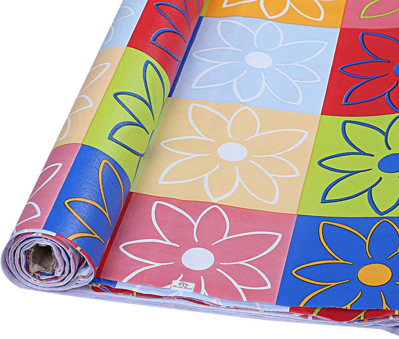Heart Home PVC (Polyvinyl Chloride) Drawer Mat(Blue, Free)