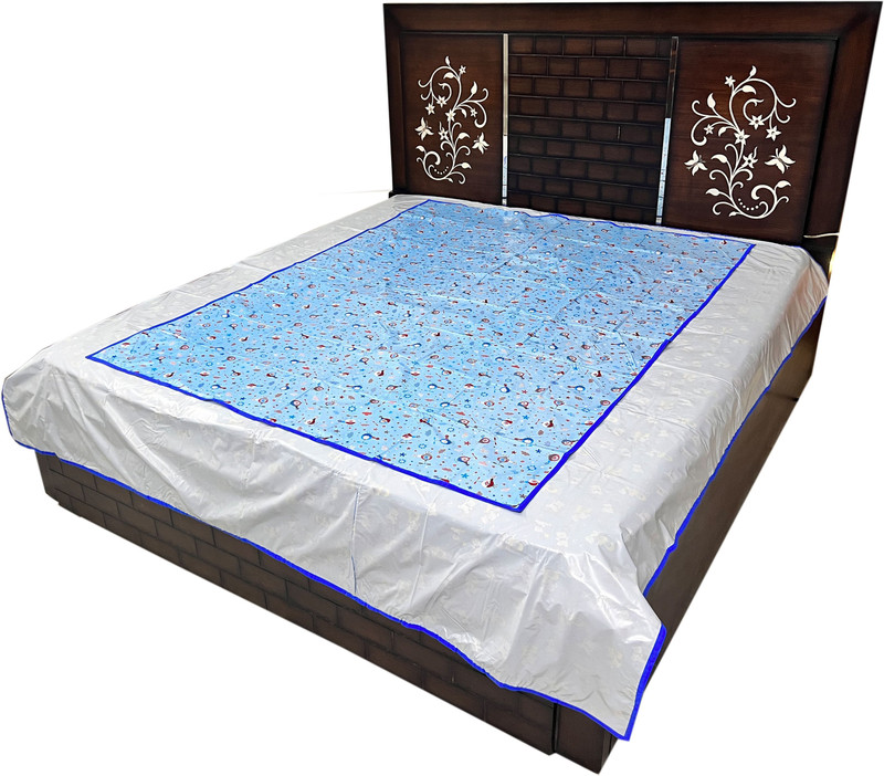 ECOSOFT Plastic Baby Bed Protecting Mat(BLUE HELICOPTER, Extra Large)