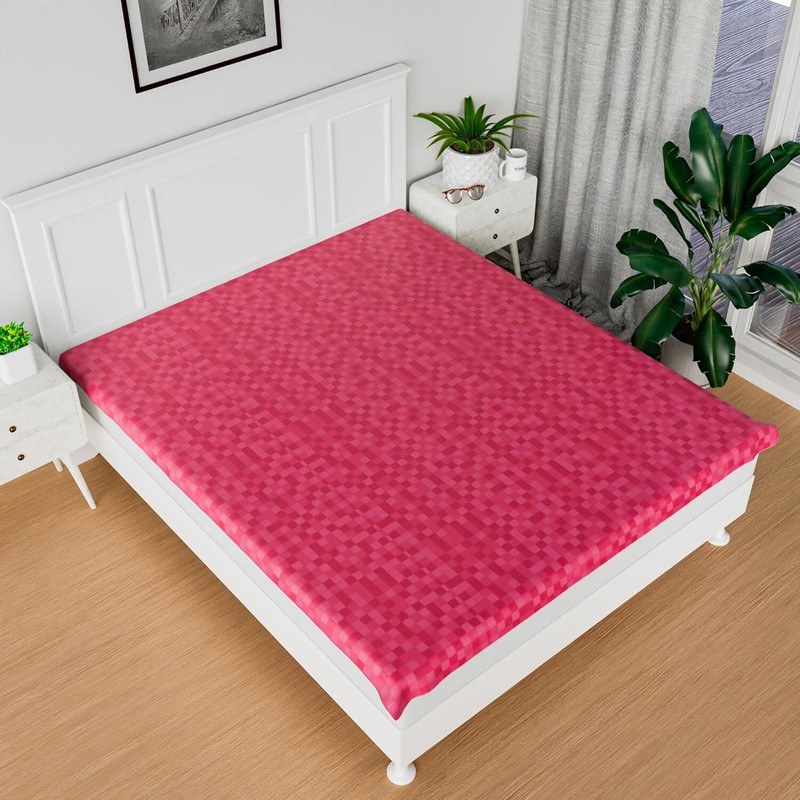 KUBER INDUSTRIES Plastic Baby Bed Protecting Mat(Pink, Large)
