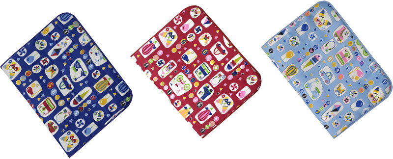ECOSOFT Cotton, Plastic Baby Sleeping Mat(COTTON 001, Pack of 3, Small)